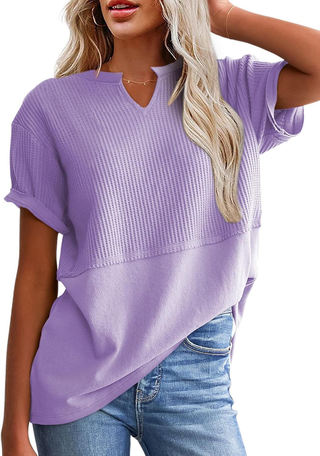 V-neck pullover women's T-shirt