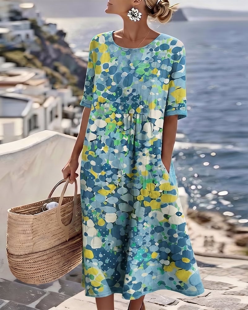 Neriva FreeFlow Printed Dress