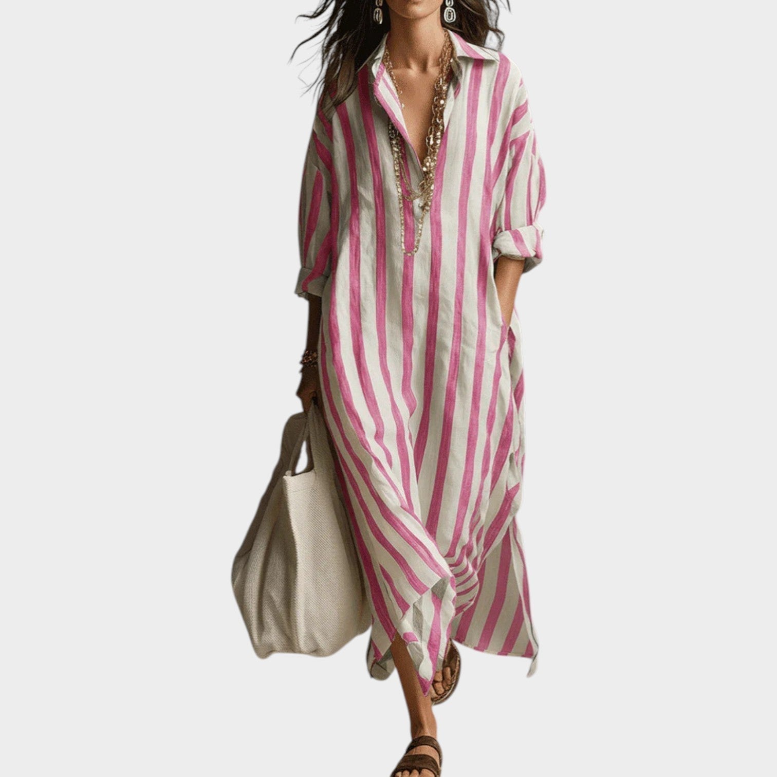Elira Lapel A-Line Dress