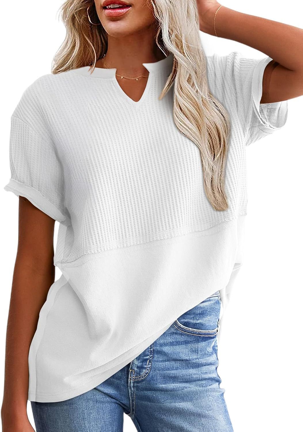 V-neck pullover women's T-shirt