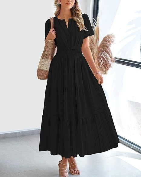🔥 Tiered Midi Dress – This Flattering Summer Staple Is Selling Fast!