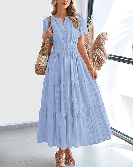 🔥 Tiered Midi Dress – This Flattering Summer Staple Is Selling Fast!