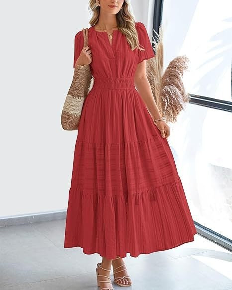 🔥 Tiered Midi Dress – This Flattering Summer Staple Is Selling Fast!
