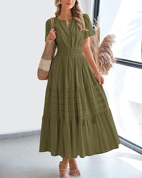 🔥 Tiered Midi Dress – This Flattering Summer Staple Is Selling Fast!