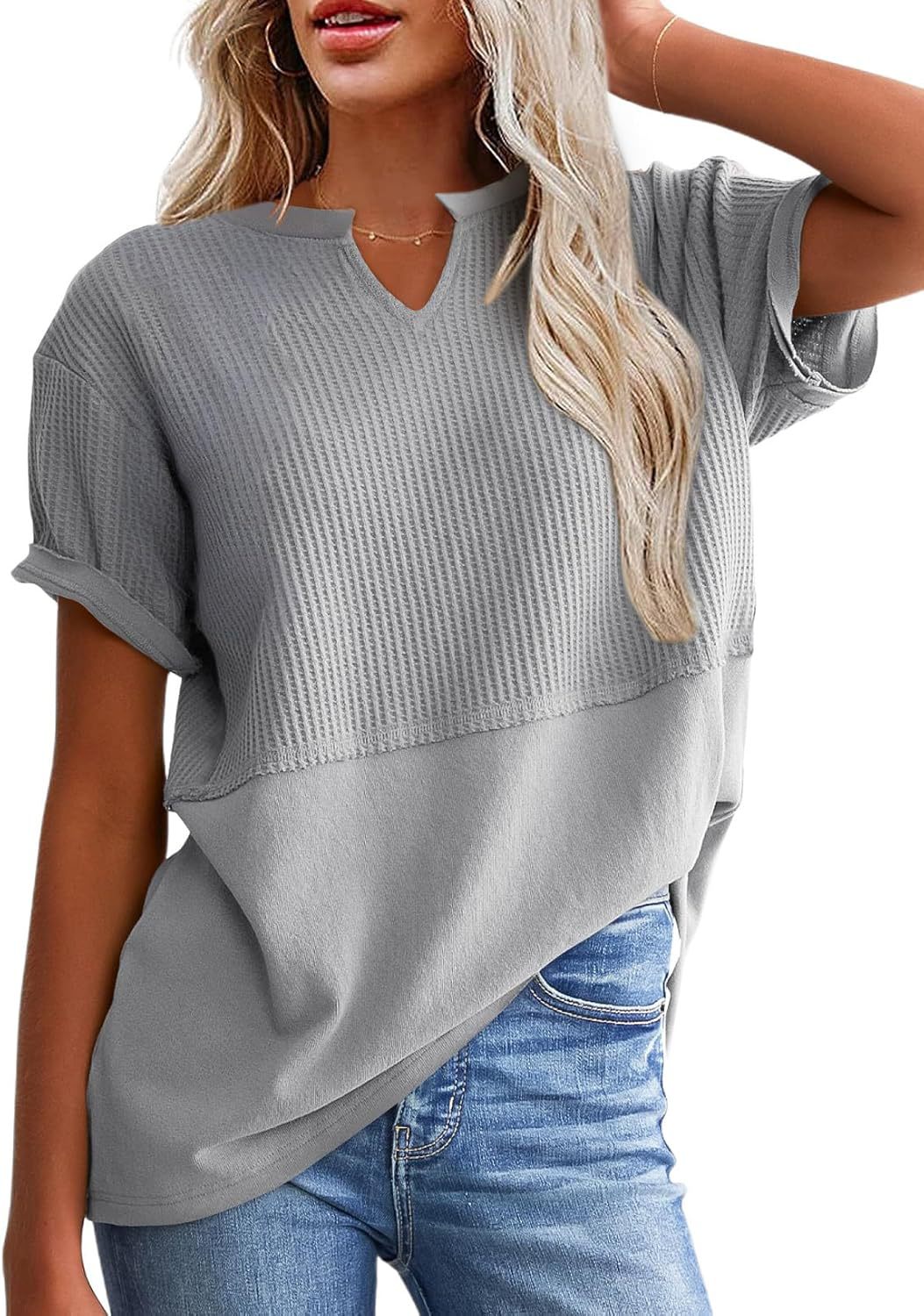 V-neck pullover women's T-shirt