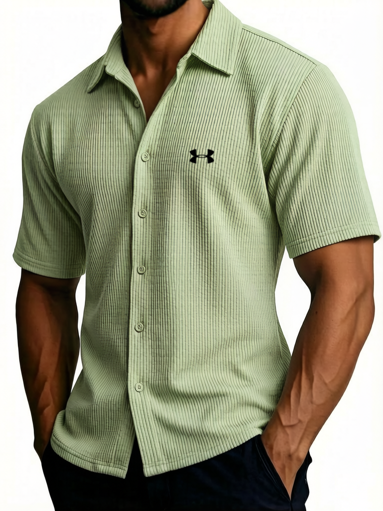 Men's Comfortable Ribbed Cotton Shirt