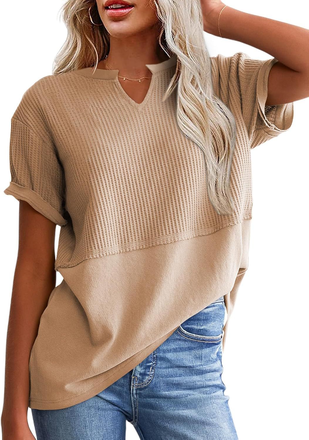 V-neck pullover women's T-shirt