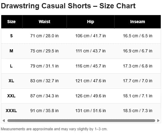 Textured Drawstring Casual Shorts
