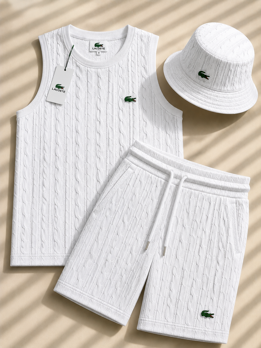 Men Soft Knit Vest Co-Ord Set