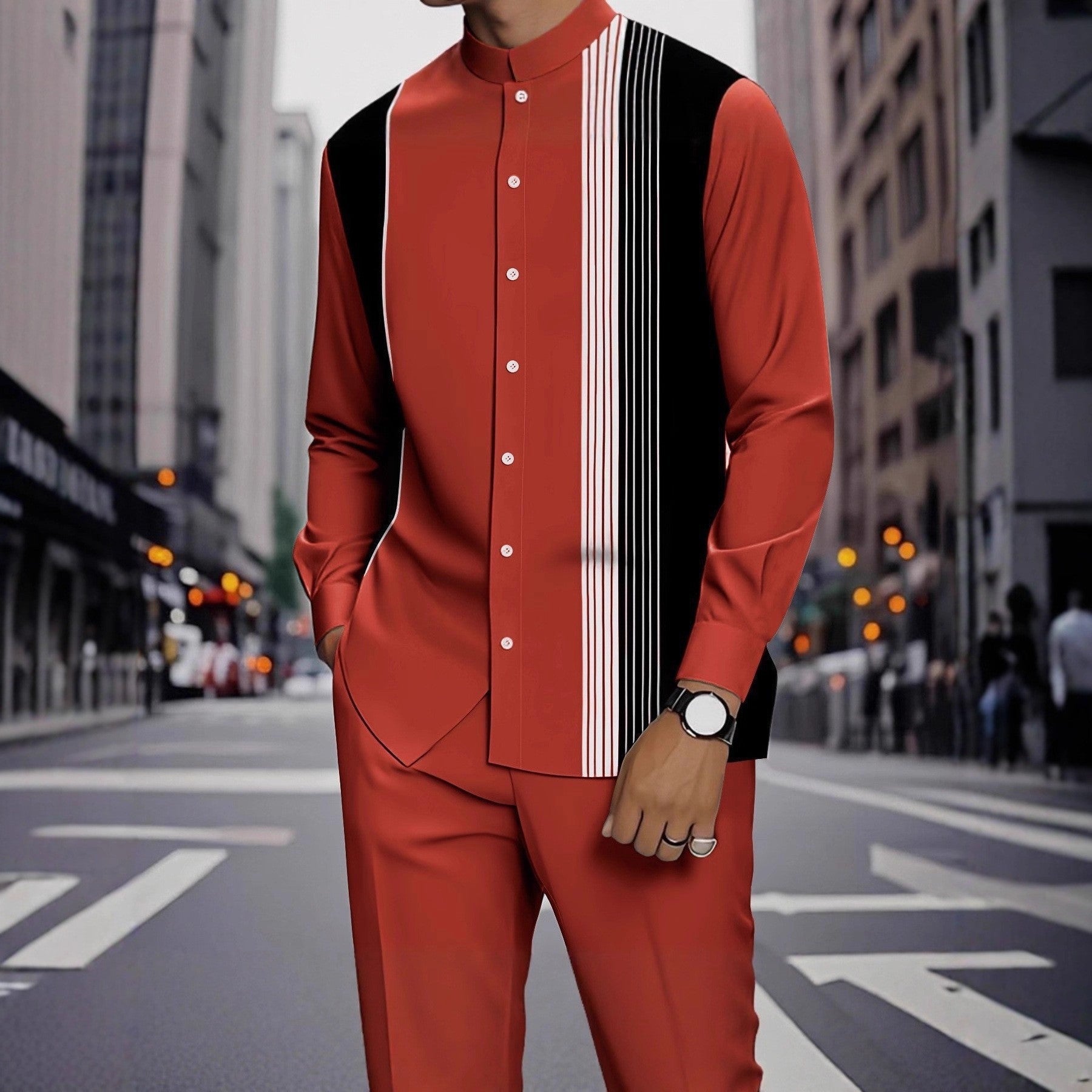 KZZ regular casual long sleeved and pocket casual pants