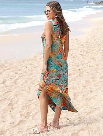 Vacation beach vest dress with pockets