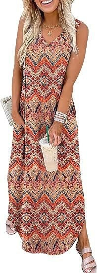 Vacation beach vest dress with pockets