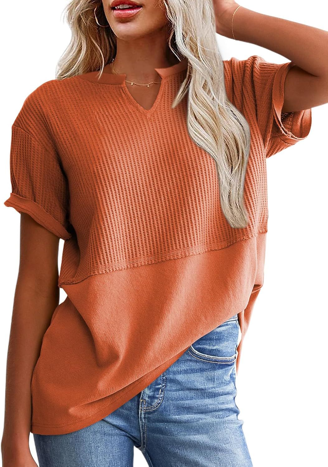 V-neck pullover women's T-shirt
