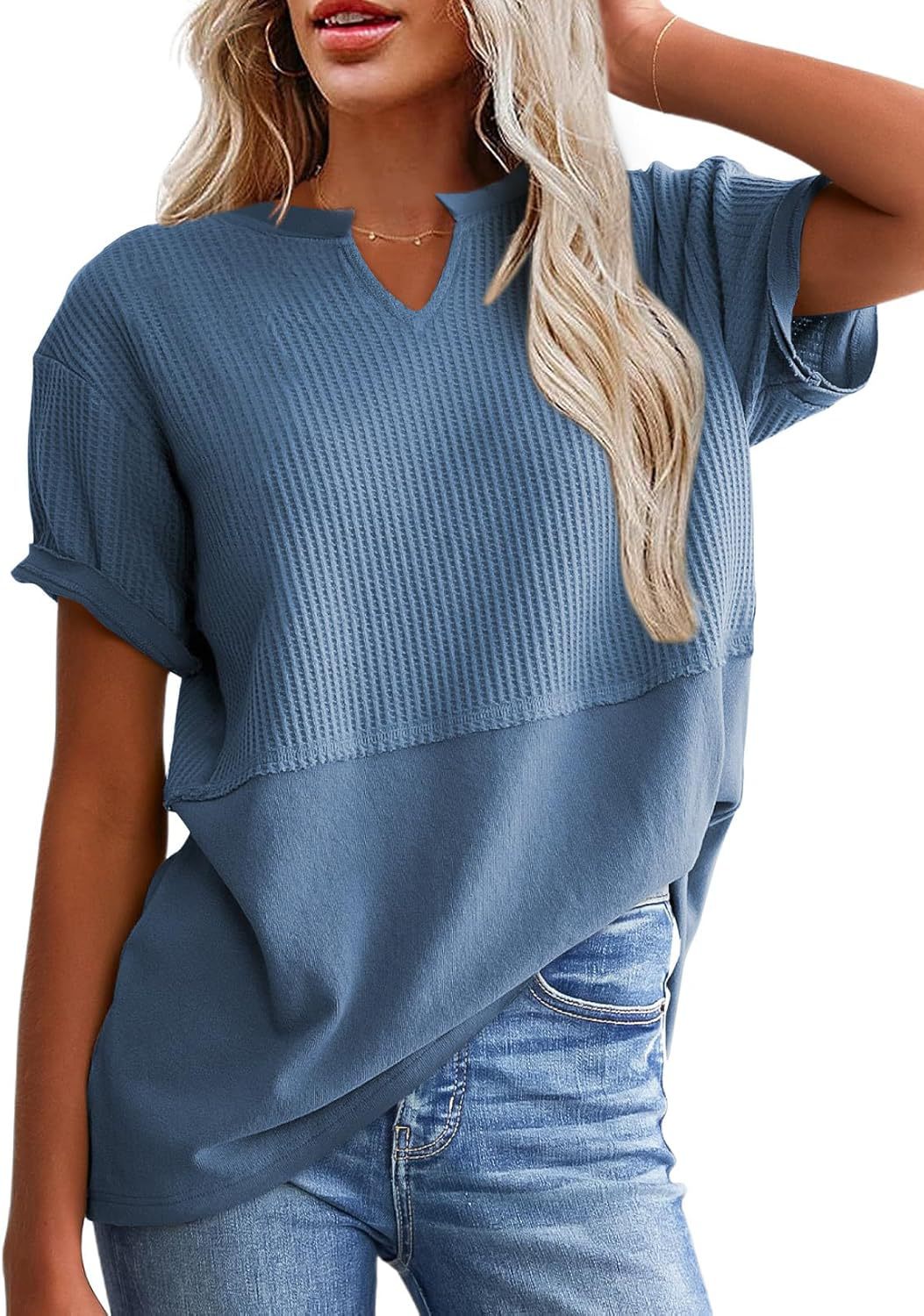 V-neck pullover women's T-shirt