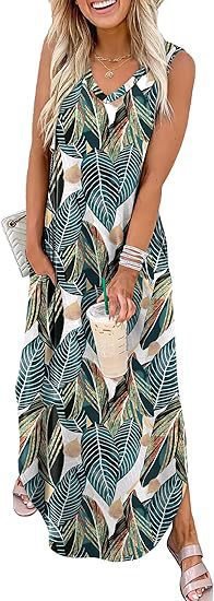 Vacation beach vest dress with pockets