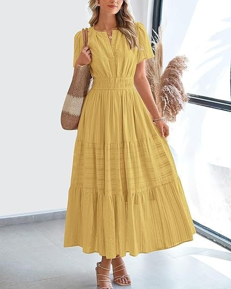 🔥 Tiered Midi Dress – This Flattering Summer Staple Is Selling Fast!