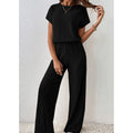 ✨Women's Ribbed Knit Top & Wide-Leg Pants Set